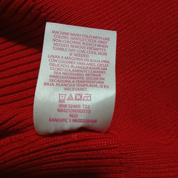 No Boundaries L(11/13) Red 3D-Sheer-Long-Sleeved Ribbed Sweater Christmas Junior - Picture 15 of 16